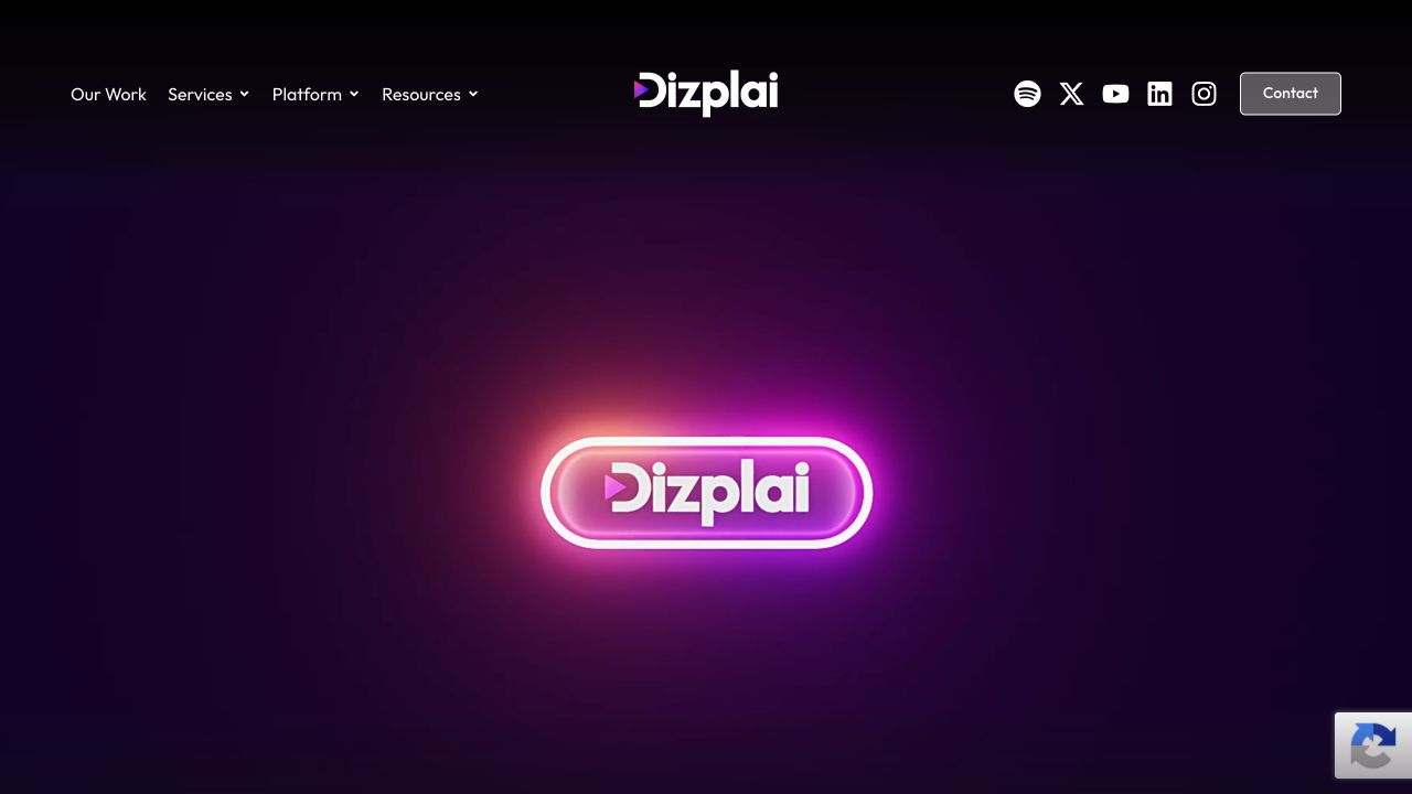 Dizplai website homepage
