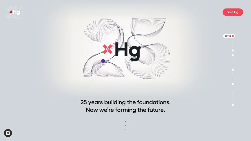 Hg website homepage