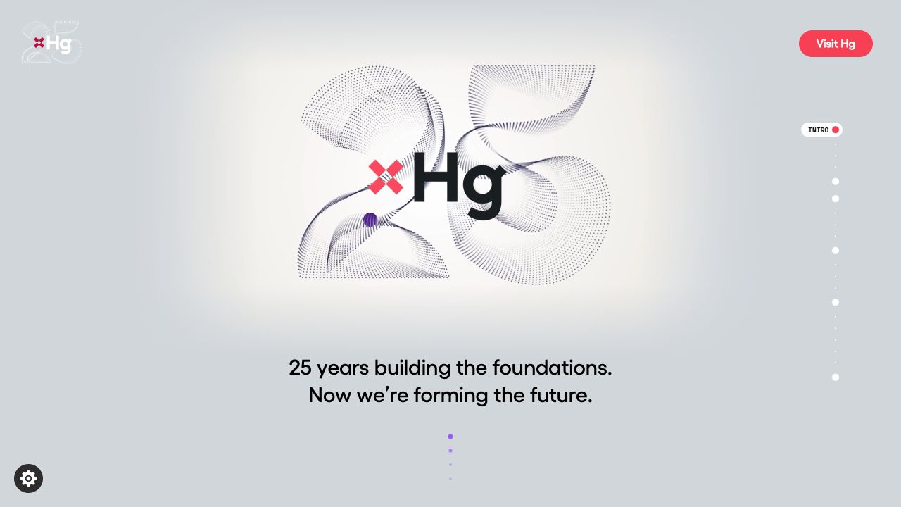 Hg website homepage