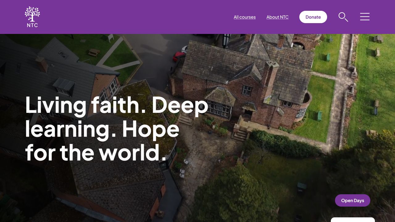 Nazarene Theological College website homepage
