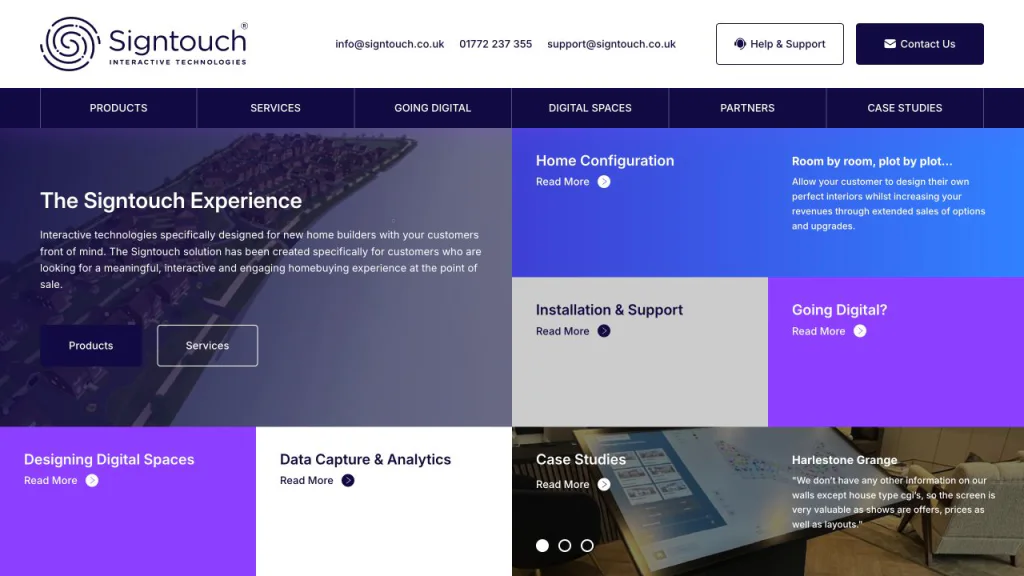 Signtouch website homepage