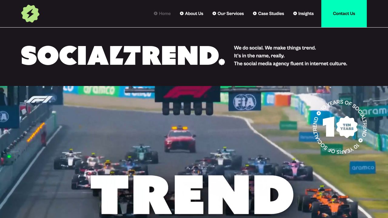 Socialtrend website homepage